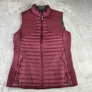 Eddie Bauer Vest Womens Medium Burgundy StormDown 700 Down Puffer SportShop
